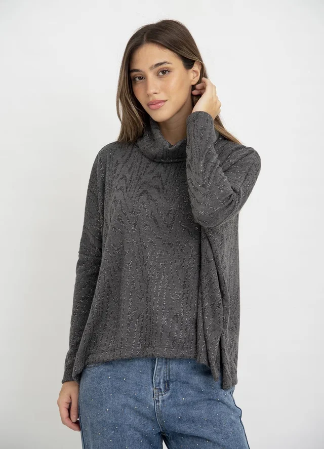 Poleron lurex con tajos