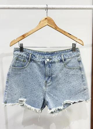 Short de jean full strass  - Vista 5