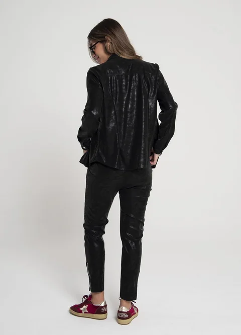 Babucha eco cuero con cierre 