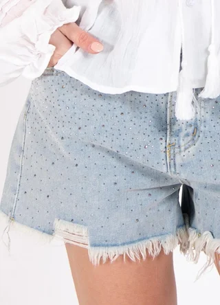 Short de jean full strass  - Vista 3