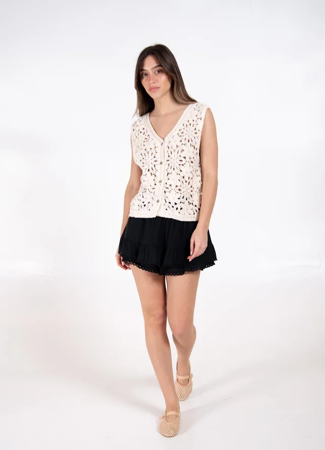 Short pollera doble volado 
