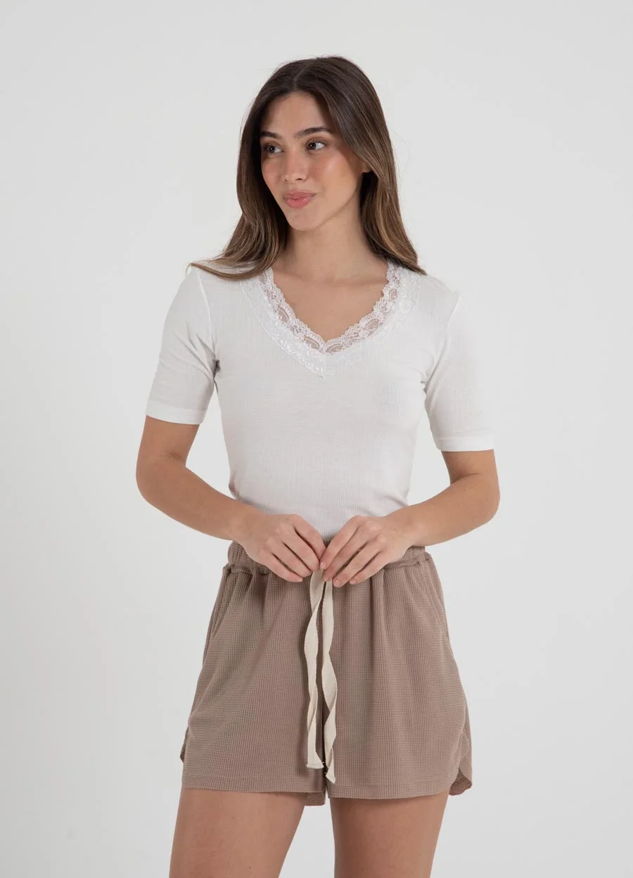 Short waffle al corte 