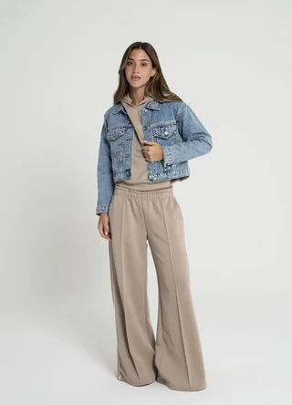  Pantalon deportivo con vivo lateral  - Vista 2