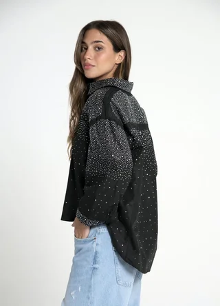 Camisa full strass 3/4 - Vista 5