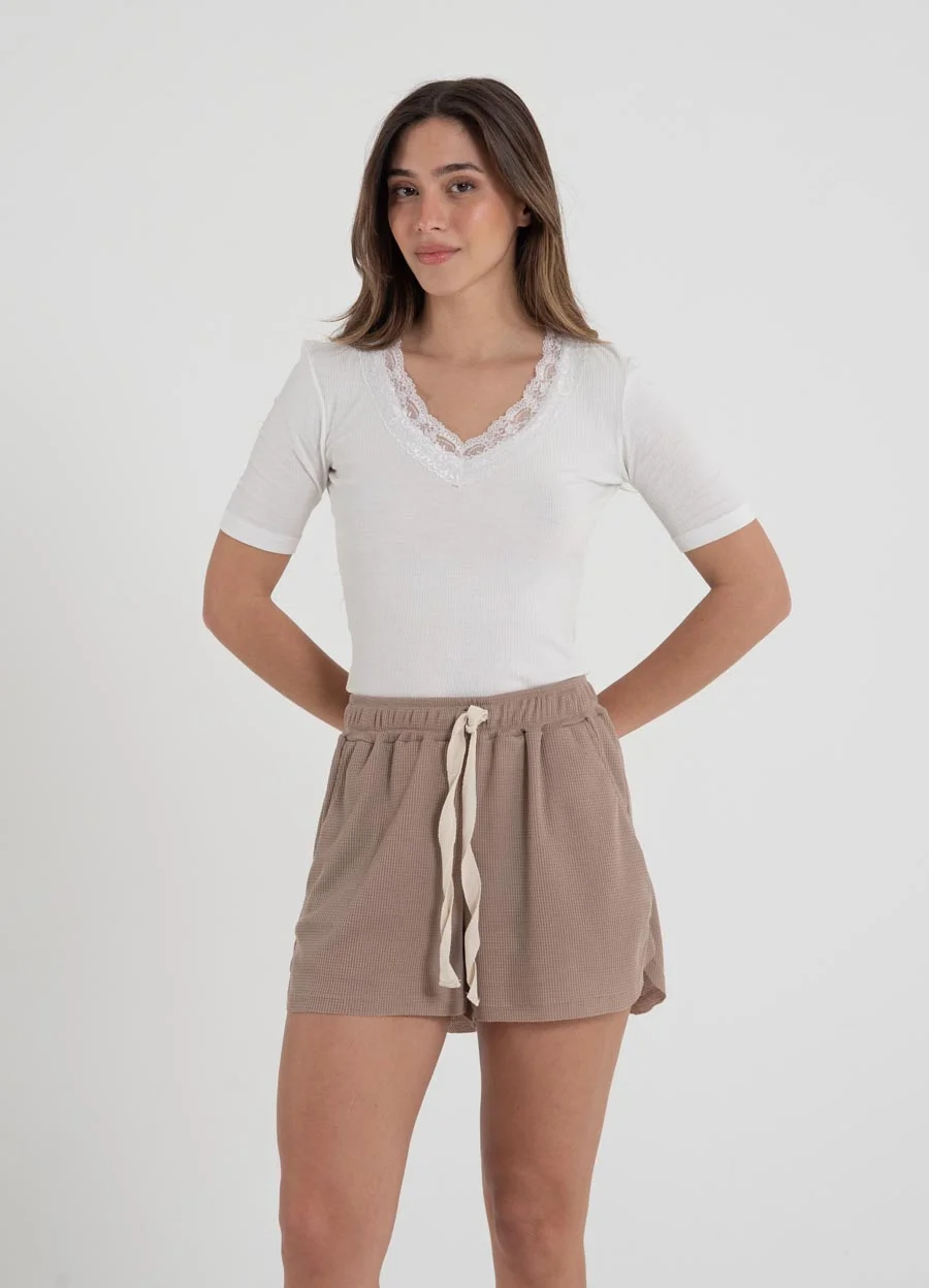 Remera morley fino con puntilla 