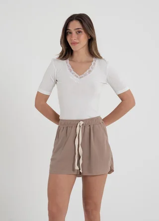 Remera morley fino con puntilla  - Vista 2