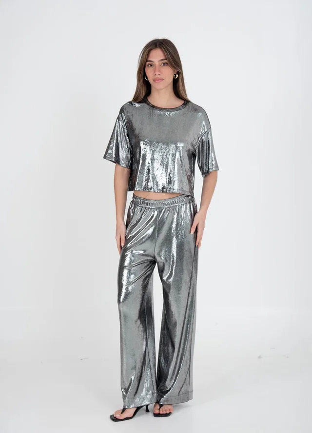 Pantalon metalizado 