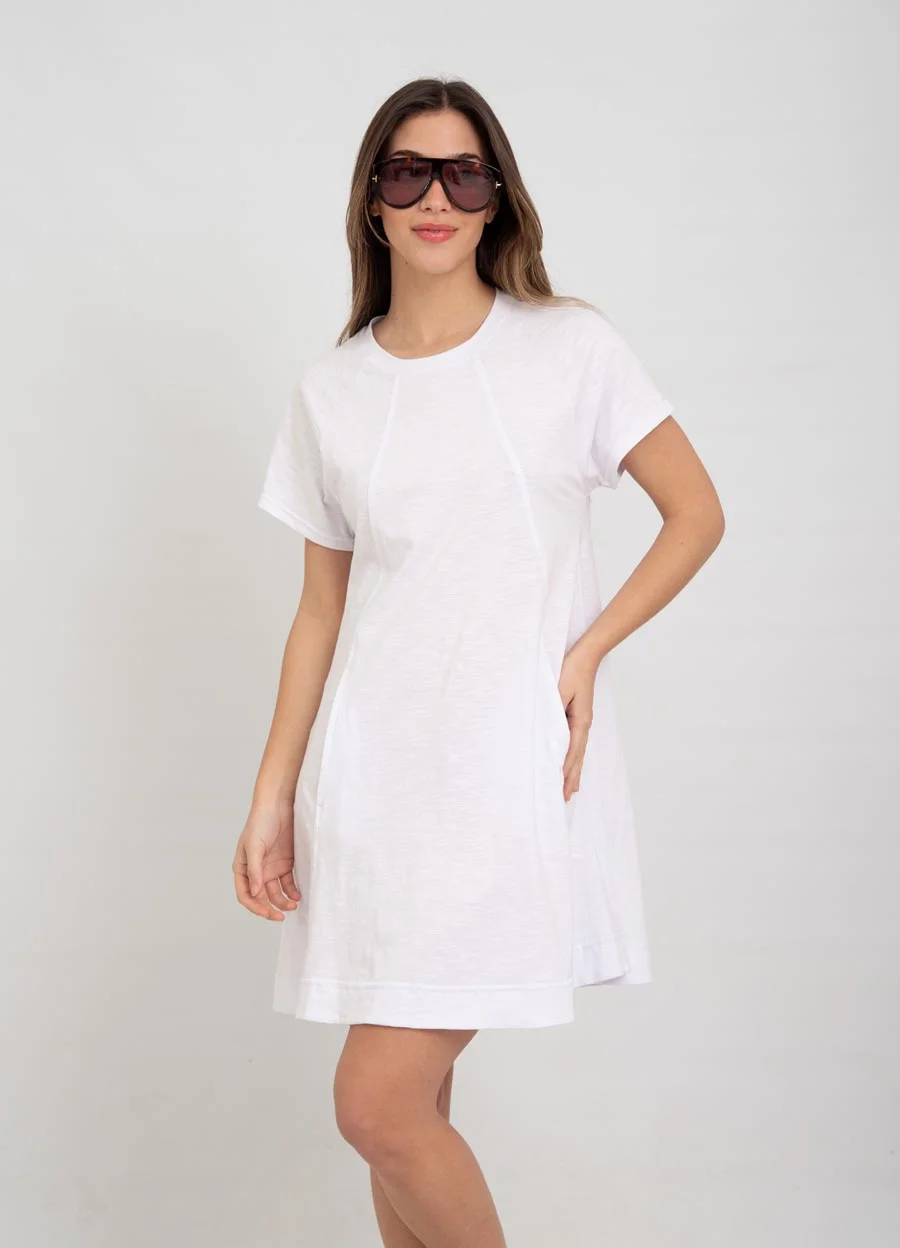 Vestido corto jersey flame con bolsillos 