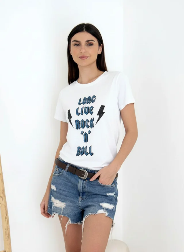 Remera LONG LIVE ROCK 