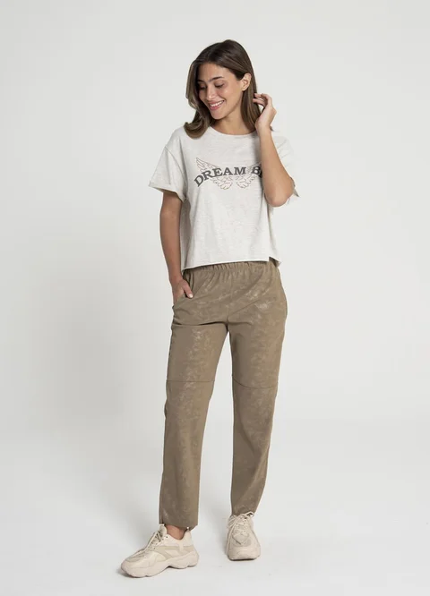 Babucha eco cuero con recortes