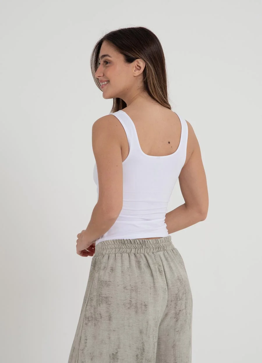 Musculosa jry spandex escote cuadrado 