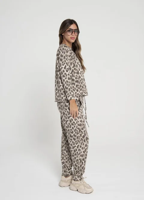 Babucha rustico batik/print con recorte 