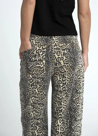 Pantalon denim print  - Vista 5
