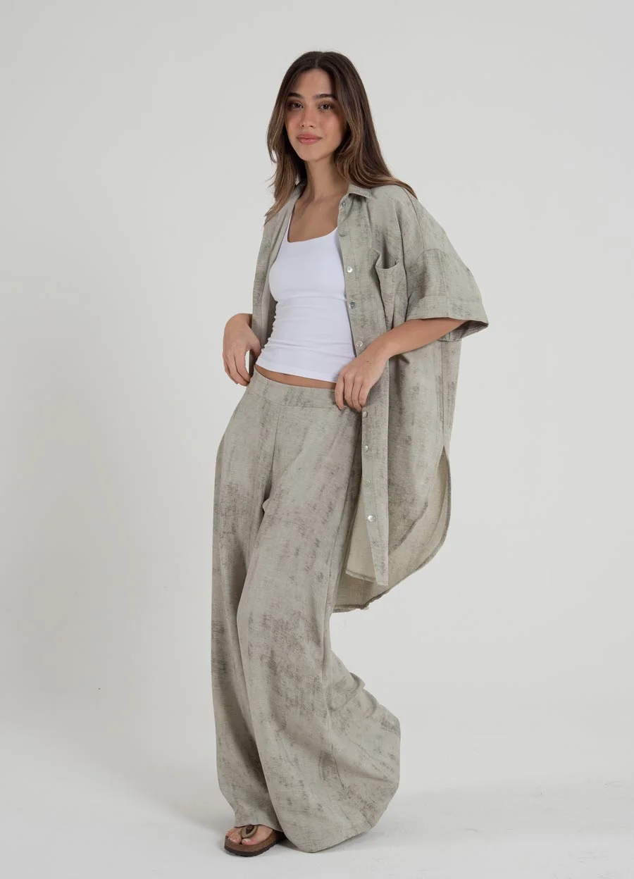 Camisola creppe estampado 
