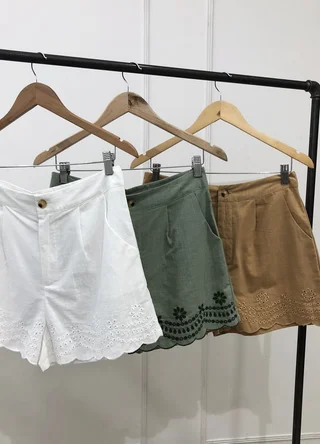 Short lino calado  - Vista 4