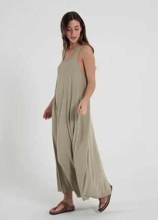 Maxi vestido musculosa viscosa  - Vista 2