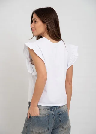 Remera jry spandex con volado en manga  - Vista 3