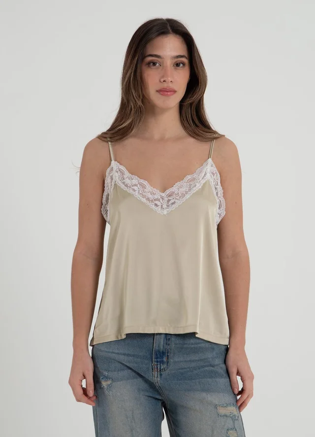Musculosa lencera sedita 