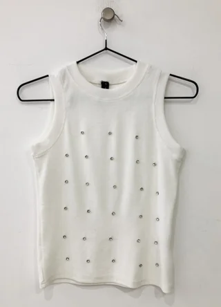 Musculosa morley con strass - Vista 4