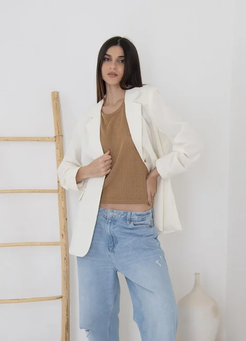 Blazer de lino clasico 