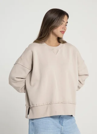 Maxi buzo con frisa con recortes y tajo  - Vista 3