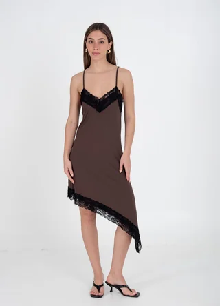 Vestido microfibra irregular  - Vista 4