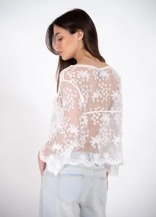 Blusa tul bordada  - Vista 4