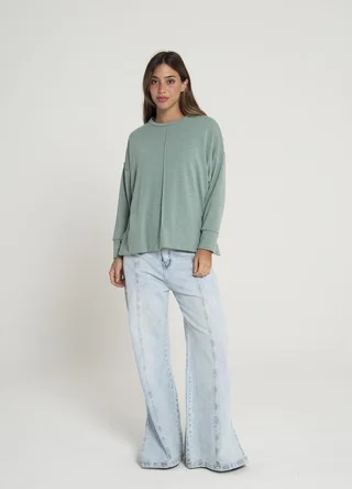 Buzo angora con alforza - Vista 2