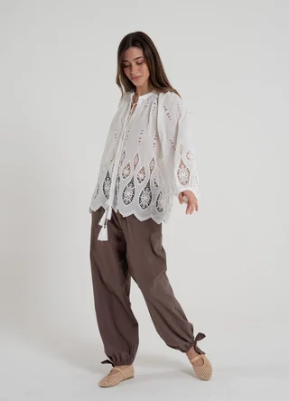 Blusa calada manga bombe  - Vista 3