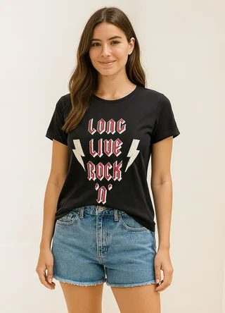 Remera LONG LIVE ROCK  - Vista 3