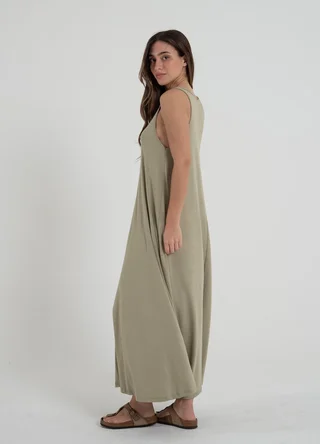 Maxi vestido musculosa viscosa  - Vista 5