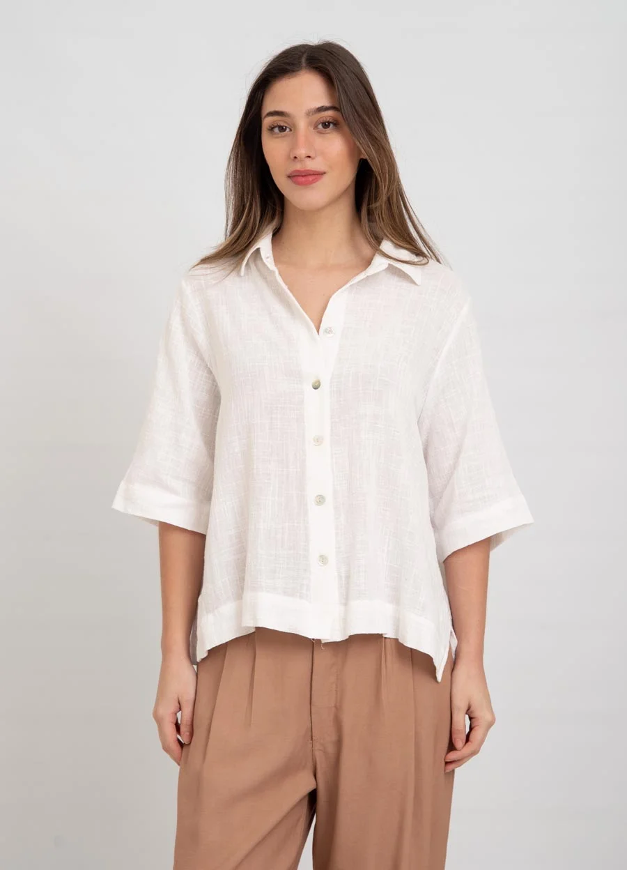 Camisa lino algodon 