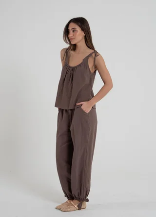 Blusa para atar algodon rustico  - Vista 3