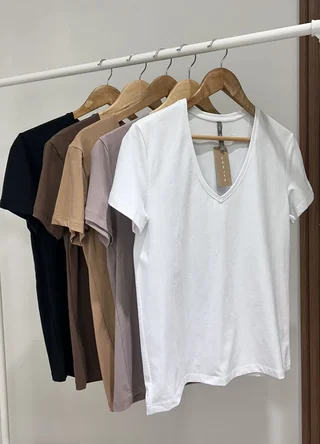  Remera escote V basica jry spandex - Vista 5