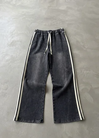 Pantalon prelavado con tira lateral  - Vista 5