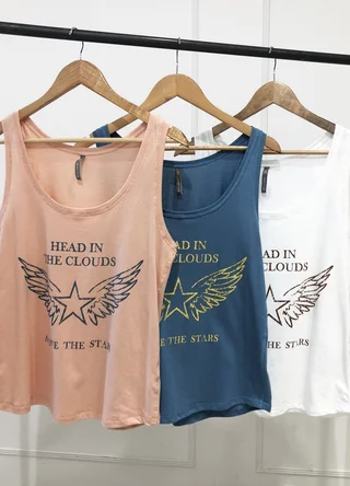 Musculosa HEAD IN THE CLOUDS - Vista 5