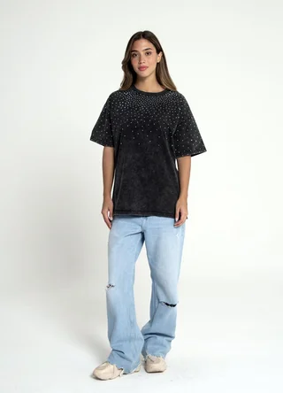 Remeron pre lavado con strass  - Vista 2