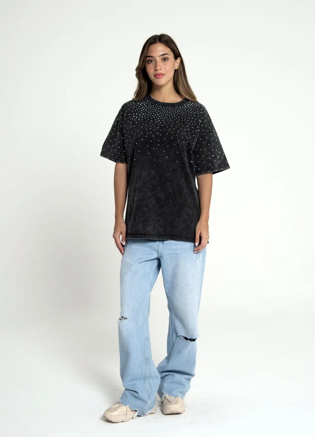 Remeron pre lavado con strass 