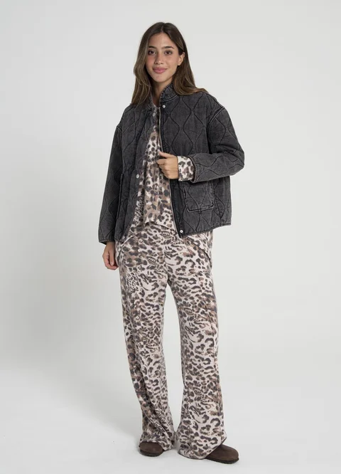 Campera denim matelasse