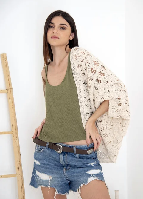 Kimono ovalado crochet 