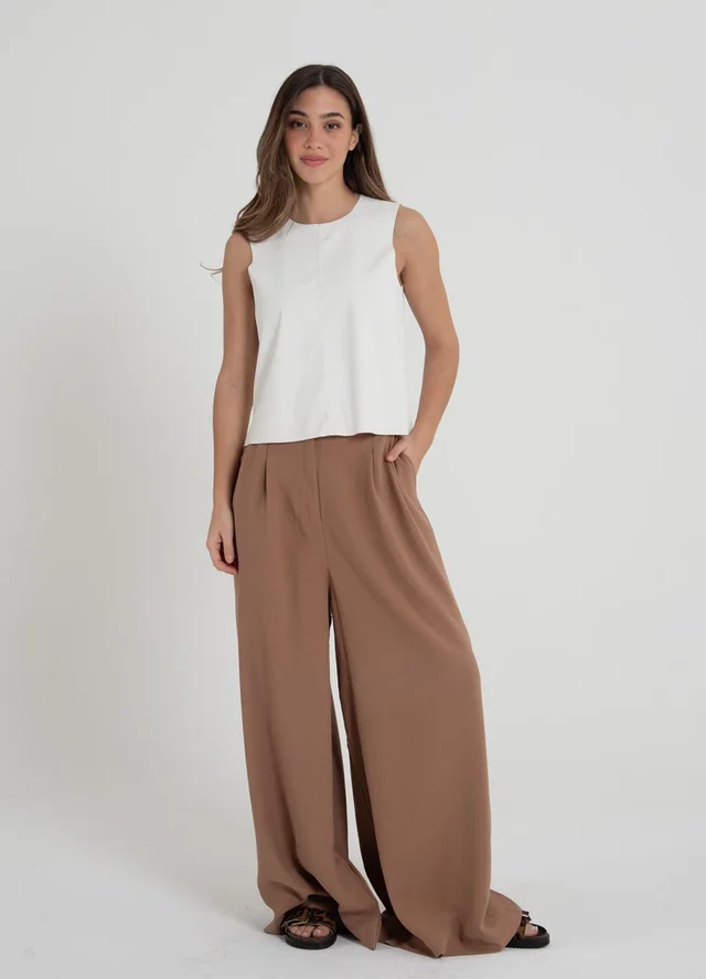 Maxi pantalon sastrero con pinza 