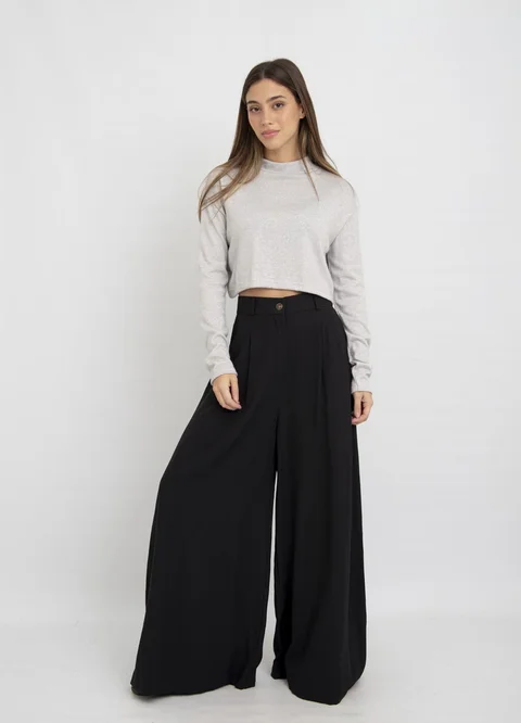 Polera de lanilla con lurex crop 