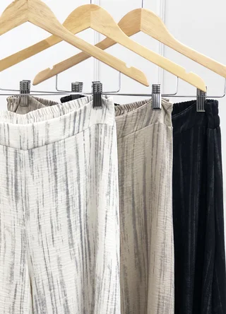 Palazzo creppe estampado con cierre  - Vista 5