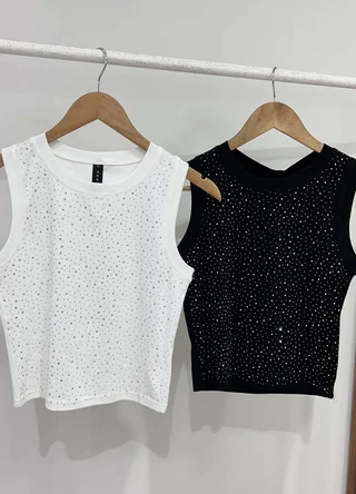 Musculosa full strass - Vista 6