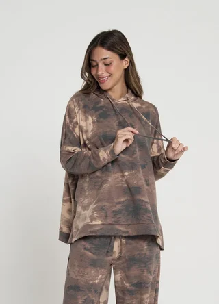 Buzo batik/print con capucha  - Vista 2