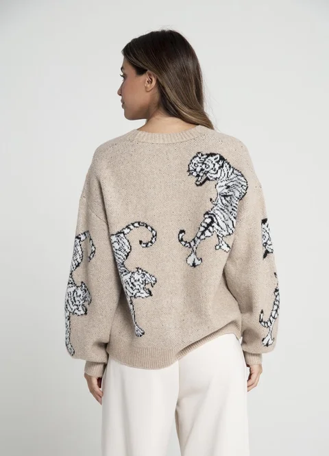 Cardigan leopardos 
