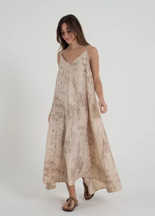 Vestido sedita estampado con lazo  - Vista 2