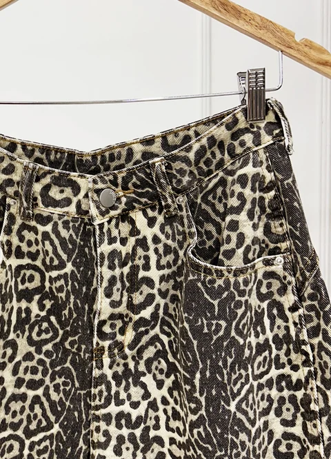 Pantalon denim print 