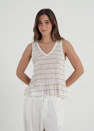Musculosa flame con volado  - Vista 3