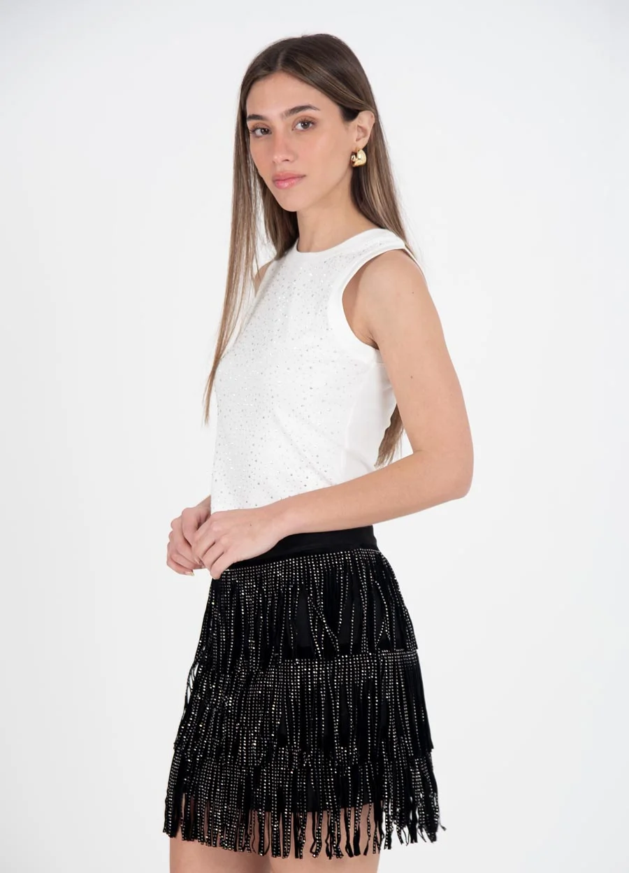 Musculosa full strass